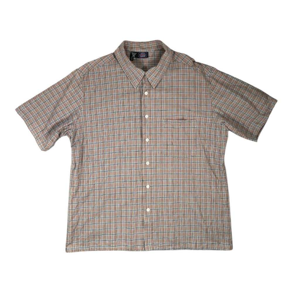Maui Trading Company Short Sleeve Button Down Shirt, Tan, Size XXL